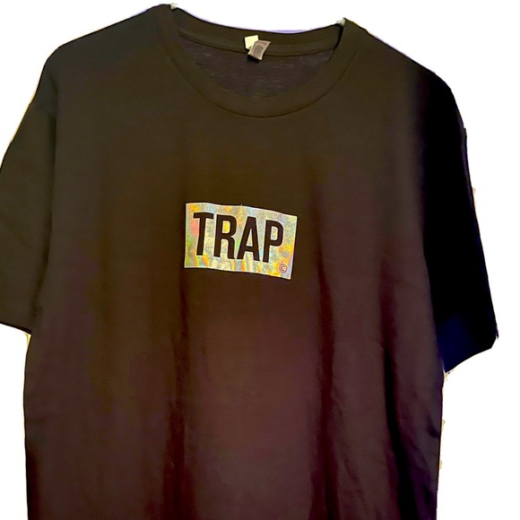 Black Trippy “TRAP” Box Logo short sleeve shirt. New Super Soft and Quality - Picture 1 of 3